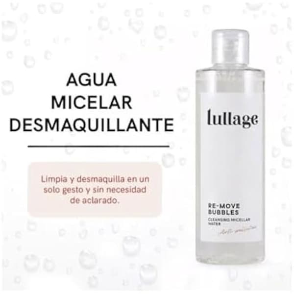 Micellar Makeup Remover Water - LULLAGE - 20ml - Moisturizing Makeup Remover - RE-MOVE BUBBLES