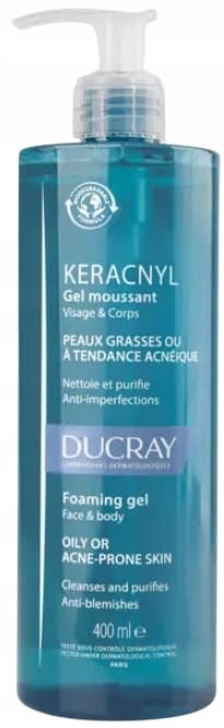 DUCRAY KERACNYL Skummende gel til ansigt og krop ACNE 400 ml