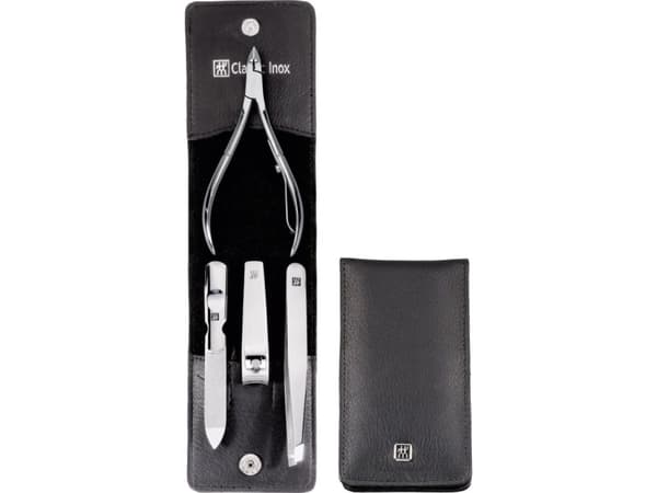 ZWILLING Classic Inox matkasetti 97438-004-0 - lajiteltu nahkakotelo 4 kpl - musta