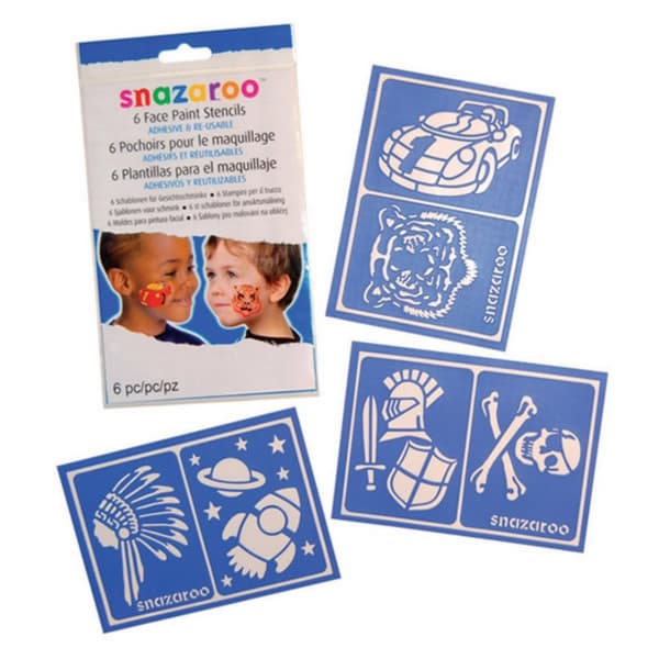 Snazaroo Face Paint Stencil Boy - Adventure Blue One Size