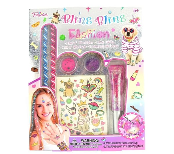 Bling Bling Hår & Glitter  set 6 delar