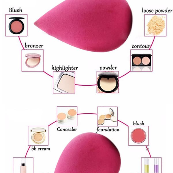4 Stycken Färgglada Kosmetiska Puffar Makeup Svamp