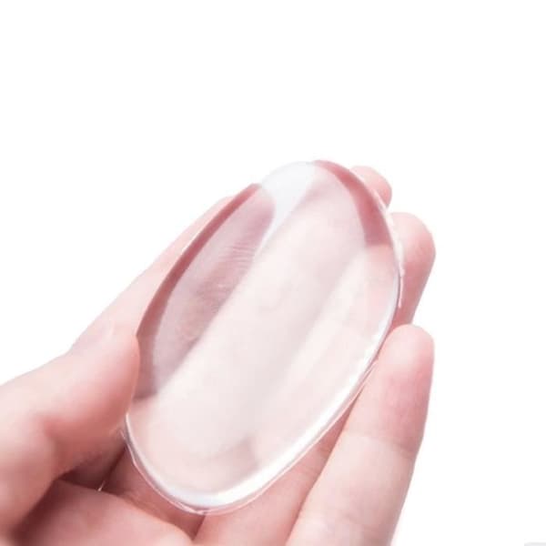 2 st Silica Gel Sponge Puff Attached Transparent Foundation Makeup Cosmetic Tool