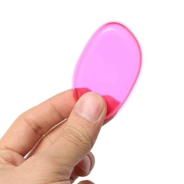 Klar silikongel puff puff svamp för kosmetiska verktyg RÖD