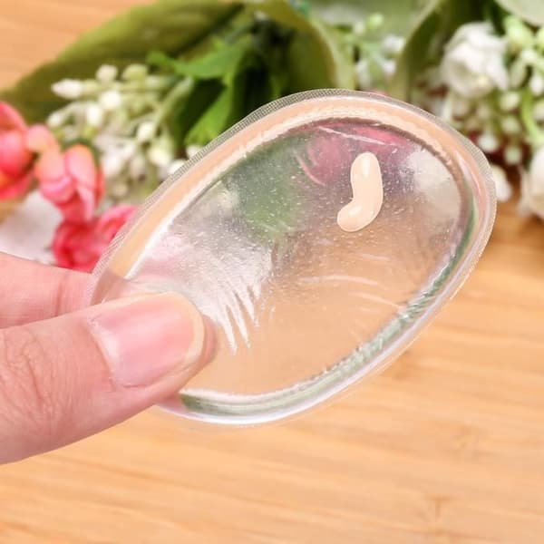 Transparent silikonpuff Cosmetics Applikator Makeup Svamp Mjuk Makeup