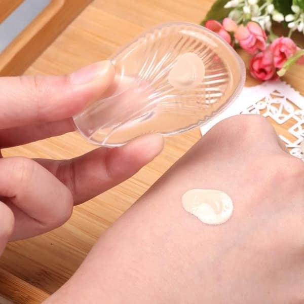 Transparent silikonpuff Cosmetics Applikator Makeup Svamp Mjuk Makeup