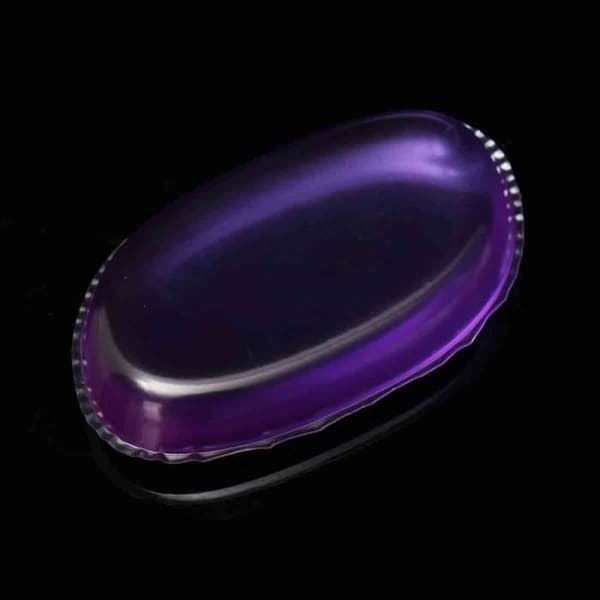 Transparent silikongel puff puff svamp för kosmetiskt verktyg LILA