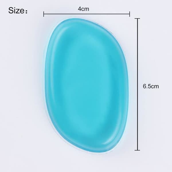 Transparent Silikongel Puff Puff Svamp för kosmetiskt verktyg BLÅ
