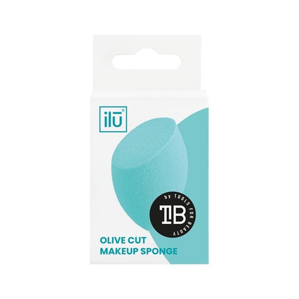 Ilū Make Up Olive Cut Sponge Turkos - sminksvamp