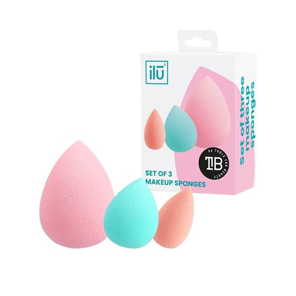Ilū Make Up Mini Medium And Large Svampar 3pz - svampset