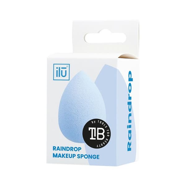 Ilū Make Up Raindrop Sponge Blue - droppformad sminksvamp