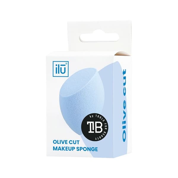 Ilū Make Up Olive Cut Sponge Blue - sminksvamp