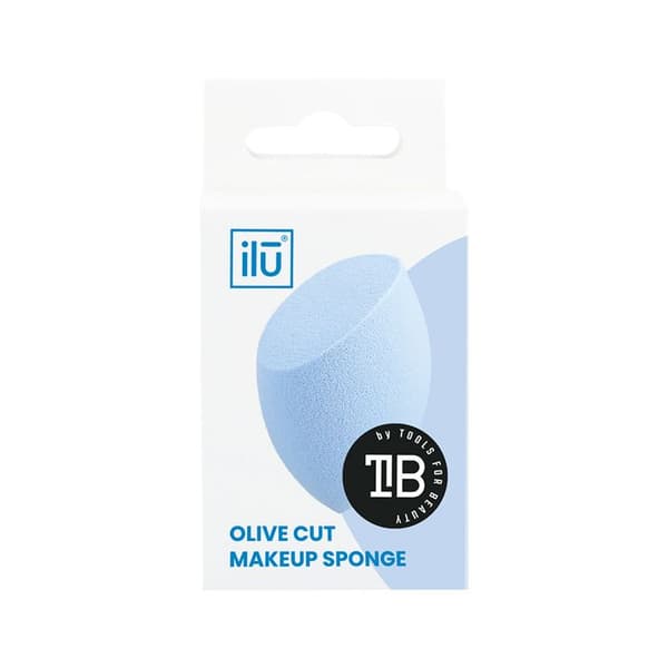 Ilū Make Up Olive Cut Sponge Blue - sminksvamp