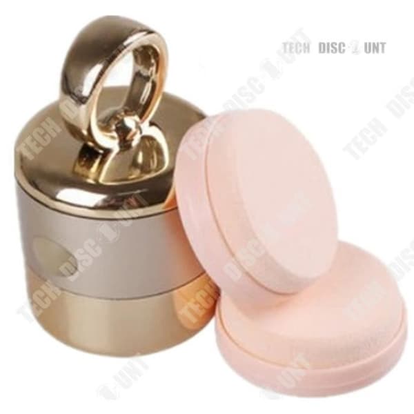 TD® Electric Makeup Sponge Ny kvalitets multifunktions 3D mikrofrekvensverktyg med 2 extra svampar Guldfärg