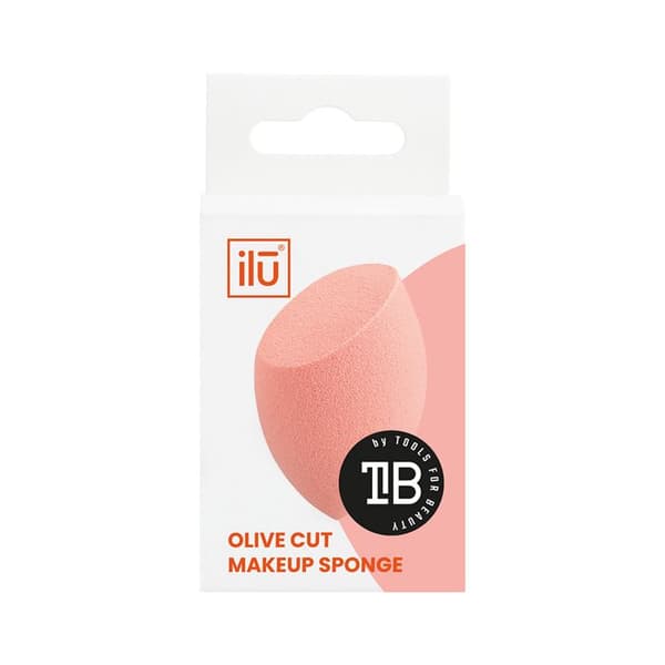 Ilū Make Up Olive Cut Sponge Orange - sminksvamp