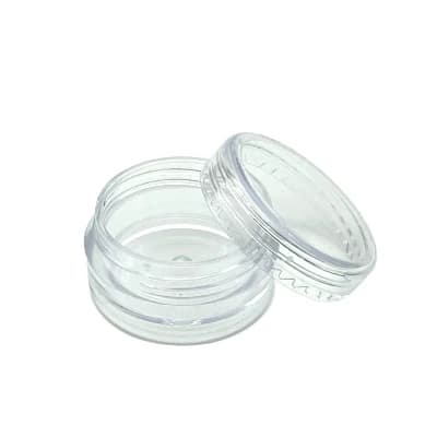Kosmetiske Makeup Krukke Potte, Forskellige Størrelser, Gennemsigtigt Design, 15g, Klar Hætte