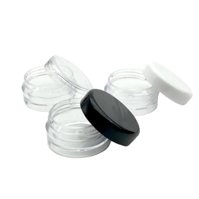 Kosmetiske Makeup Krukke Potte, Forskellige Størrelser, Gennemsigtigt Design, 15g, Klar Hætte 20g