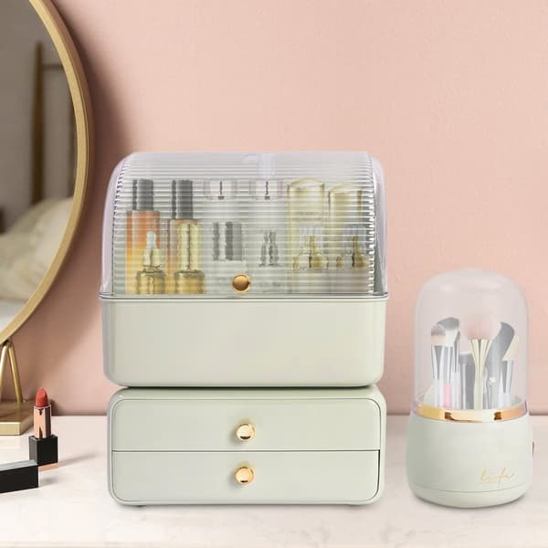 Makeup Organizer, Rymlig Förvaringsplats, Hållbart Plastmaterial, Elegant Design