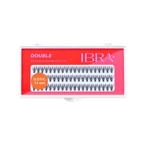 IBRA Makeup Ripsitupsut - Kaksinkertaiset ripsien tupsut 11 mm
