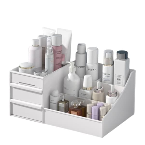 ECARLA Organiser for Cosmetics - Järjestäjä kosmetiikkaa varten, valkoinen