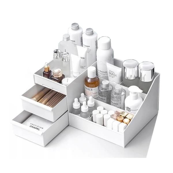 ECARLA Organiser for Cosmetics - Järjestäjä kosmetiikkaa varten, valkoinen
