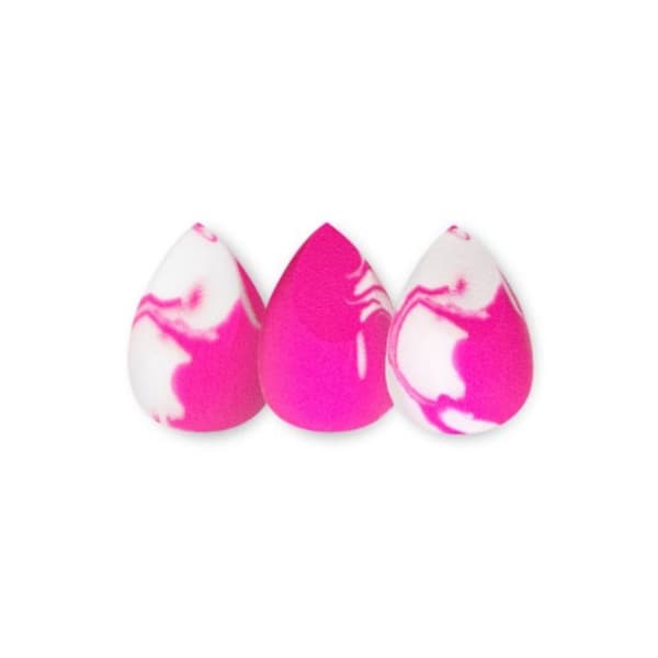 IBRA Makeup Makeup Blender Sponge - Set med tre marmorsvampar