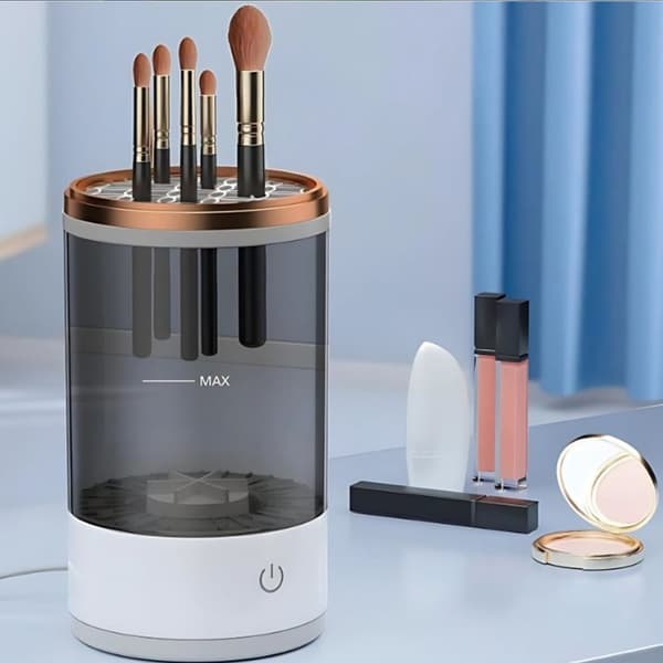 Automatisk vask og tørring af makeupbørster