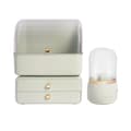 Miniatyrbillede 2 af 2: Makeup Organizer, 2 Skuffer, Penselholder, Moderne Design,lys grøn