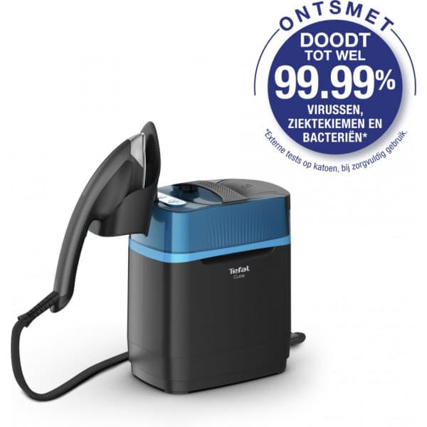 Tefal Cube desinfioiva -vaatehöyrystin musta/sininen
