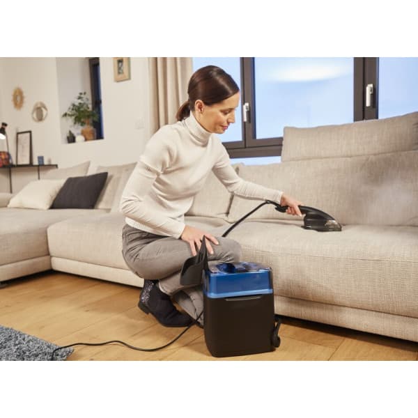 Tefal Cube desinfioiva -vaatehöyrystin musta/sininen