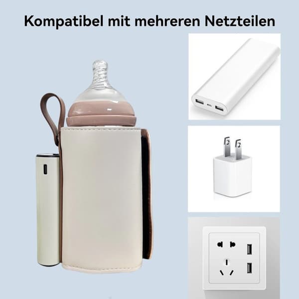 Babymadflaskevarmer, bærbar og letvægts, hurtig opvarmning, lang batterilevetid