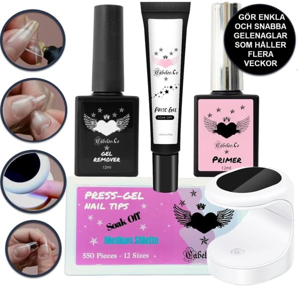 Press-on Gelenaglar Tippar Kit