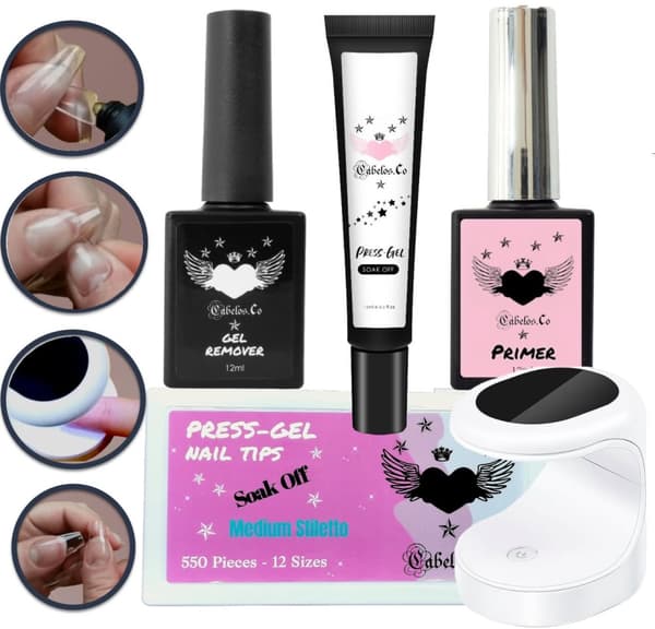 Press-on Gelenaglar Tippar Kit