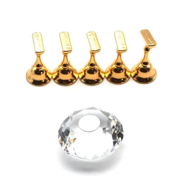Tipp display - Magnetisk - Kristall kula / Guld #4