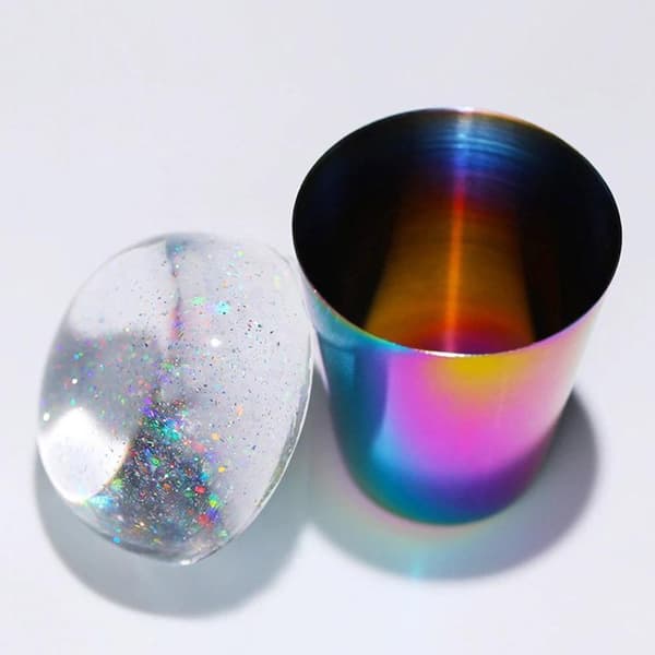Nagelstämpel - Överföra mönster till nageln - Rainbow