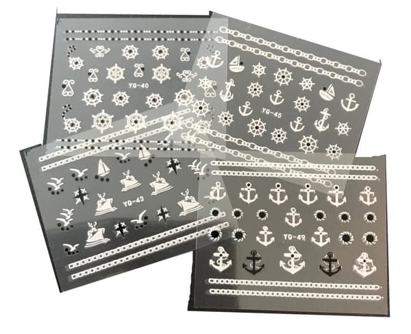 tema sjöliv alla 4 ark nagelstickers