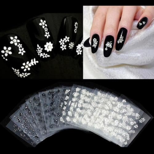 10 sheets of self-adhesive nail decorations