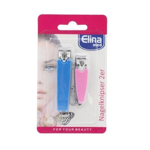 Nagelklippare Elina 2-Pack (Blå/Rosa)