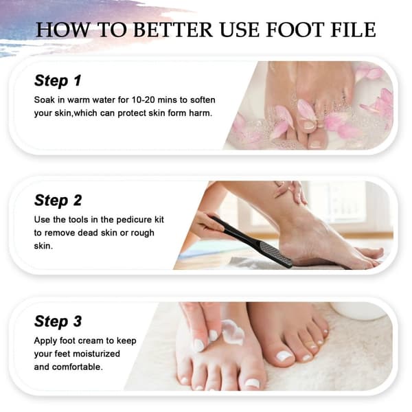 10 stk/sæt Fodpleje Pedicure Callus Dead Skin Remover Fodfil Fjernelse af hård hud