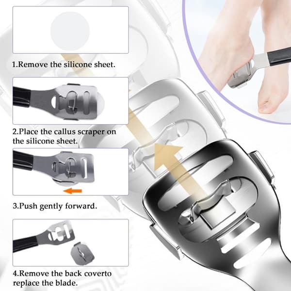 10 stk/sæt Fodpleje Pedicure Callus Dead Skin Remover Fodfil Fjernelse af hård hud