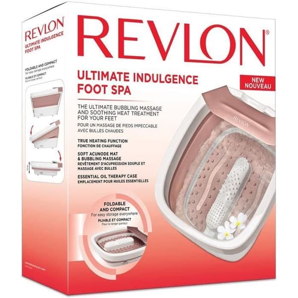 REVLON RVFB7034E Ultimate Foot Spa - Thalasso Fällbart och kompakt fotbad - 3 temperaturer - Bubble-funktion
