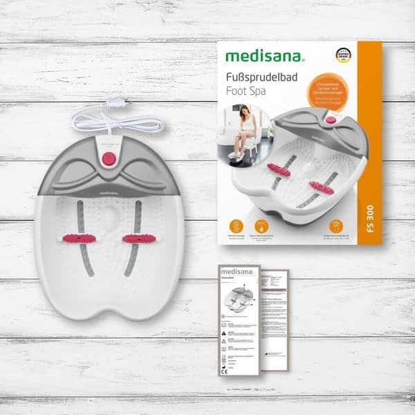 MEDISANA - FS 300 - Fotbad - Vit - Spamassage och avslappnande vibration