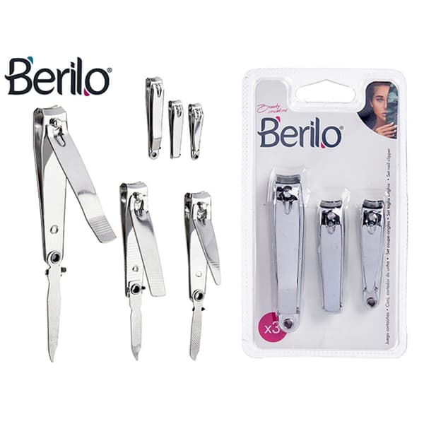 Nagelklippare Berilo 1703239 Silvrig Metall (12 antal)