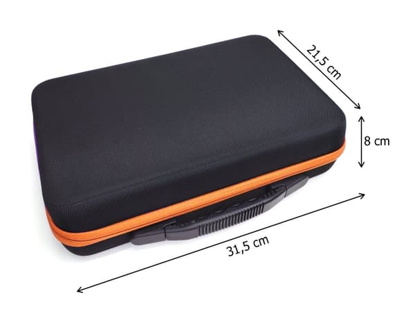 Resväska, förvaringslåda för 60 nagellack, etui. Orange ask