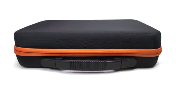 Resväska, förvaringslåda för 60 nagellack, etui. Orange ask