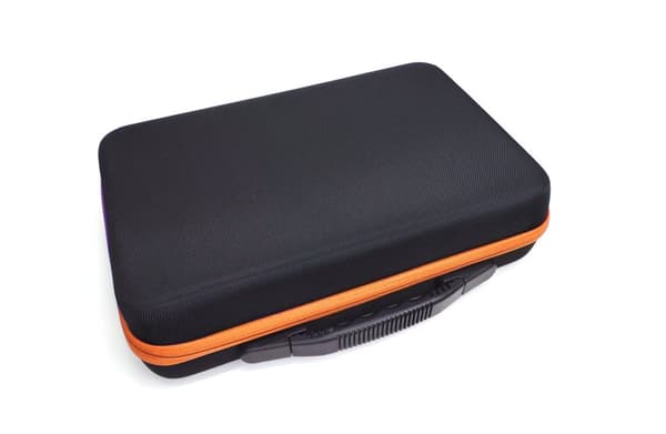 Resväska, förvaringslåda för 60 nagellack, etui. Orange ask