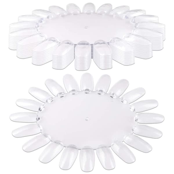 1. Oval prøvekart / display med tips i plexiglass