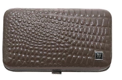 Zwilling CLASSIC INOX Crocodile pouch, brown, 3-piece