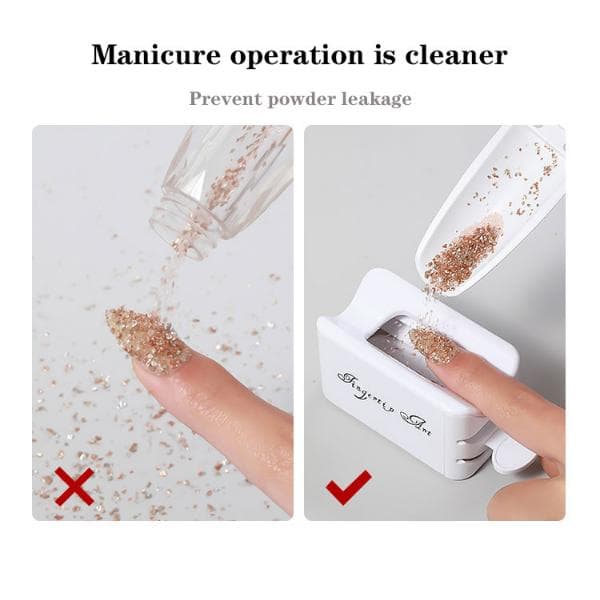 Nails Art Dip & Glitter Powder Container Recycling Tray set