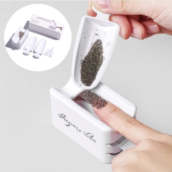 Nails Art Dip & Glitter Powder Container Recycling Tray set